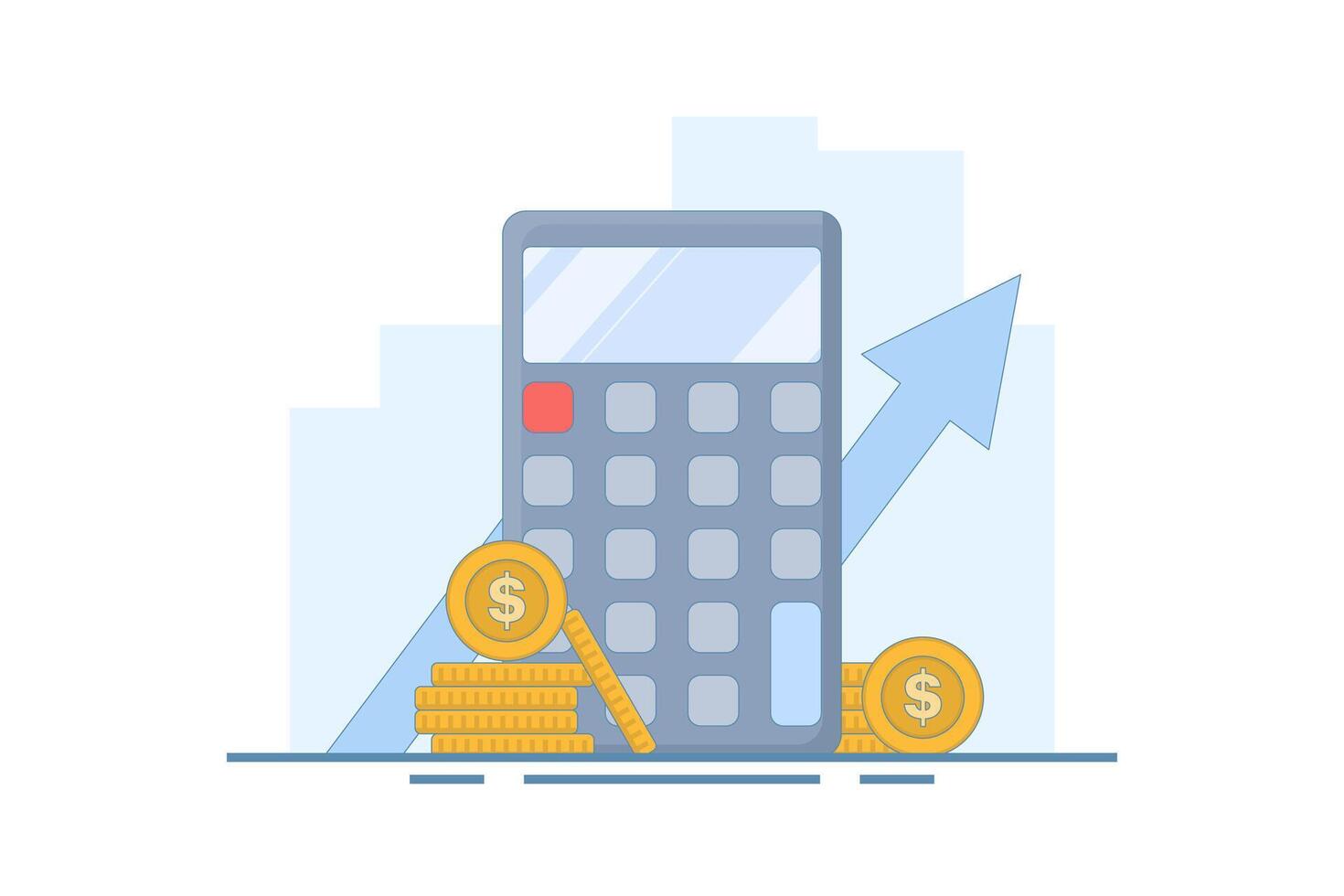 Successful investment business concept. Money Growth. Money Management. financial and business growth. Flat Cartoon Design on background. vector