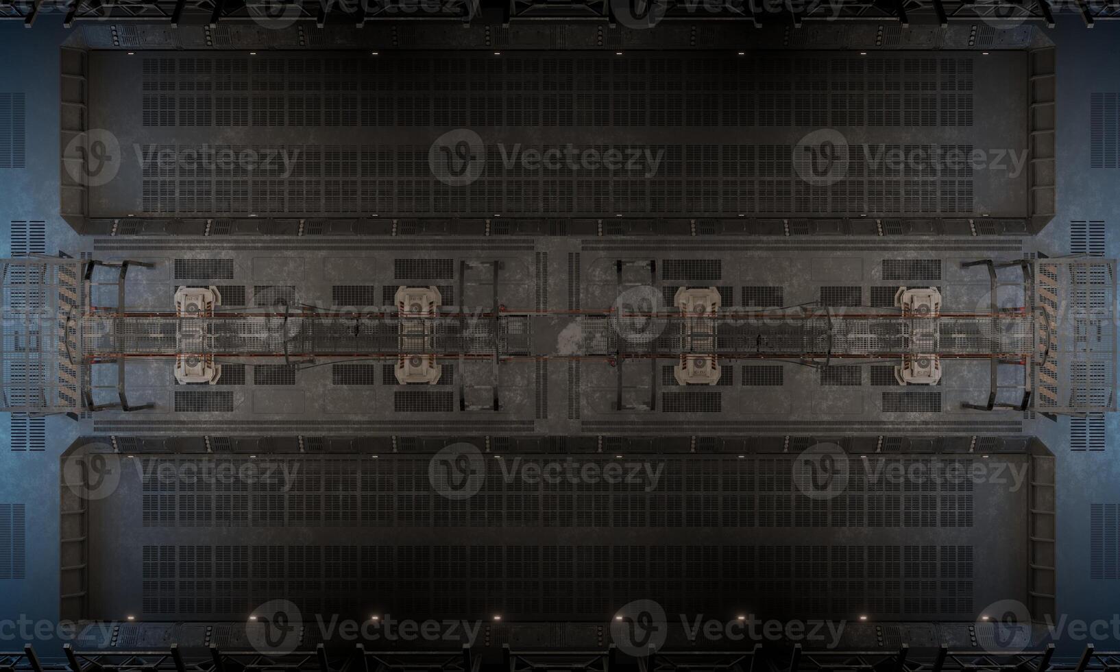 Military base science fiction modular 3d rendering architecture wallpaper background photo