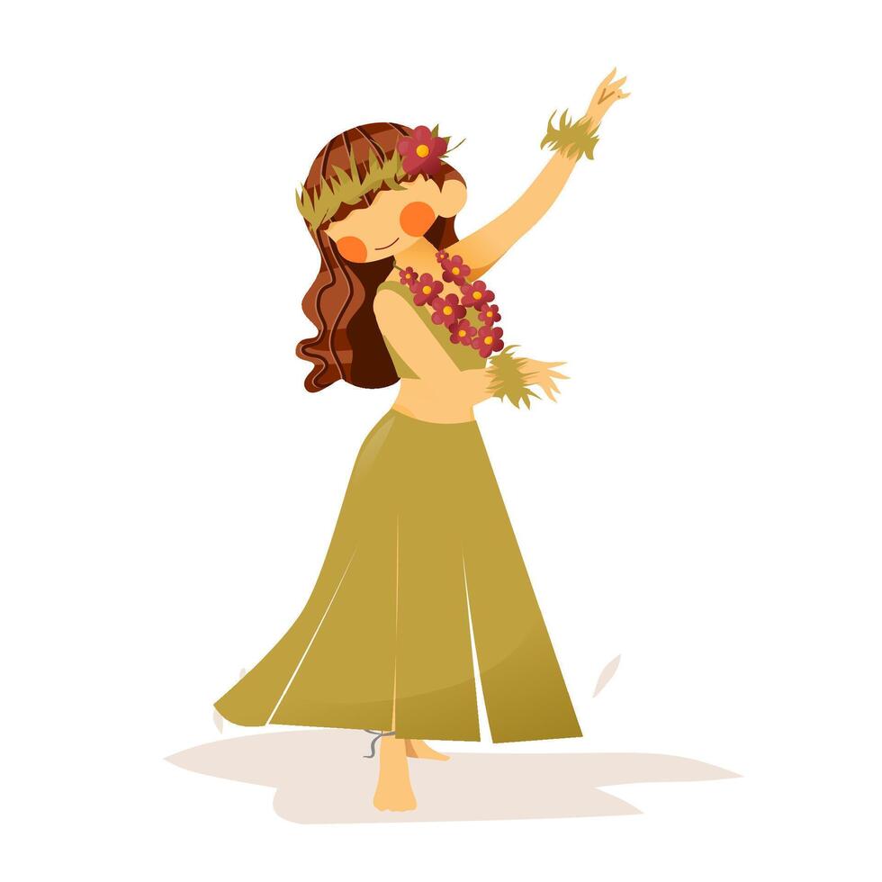 Women do hawai dance or hula vector