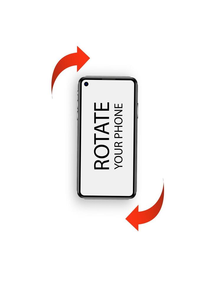 Rotate smartphone. Rotate Mobile phone. Device rotation symbol. vector
