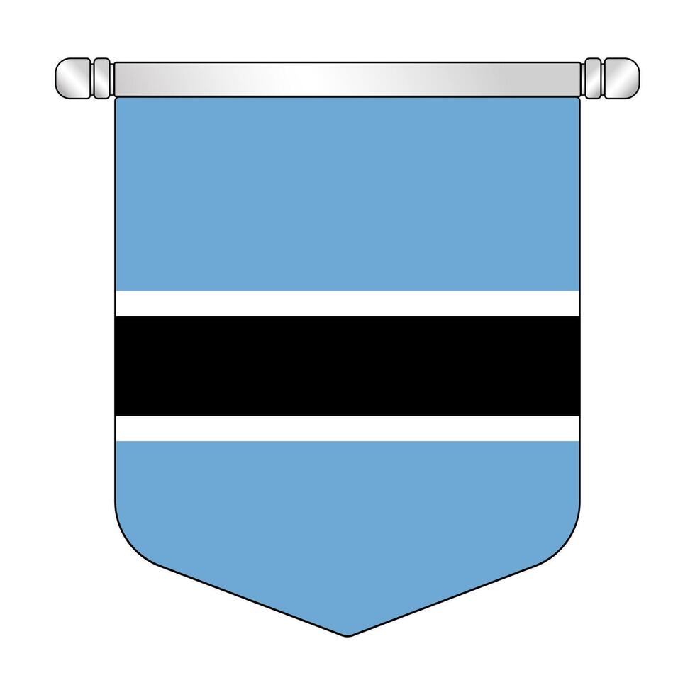 Botswana national hanging pennant flag vector
