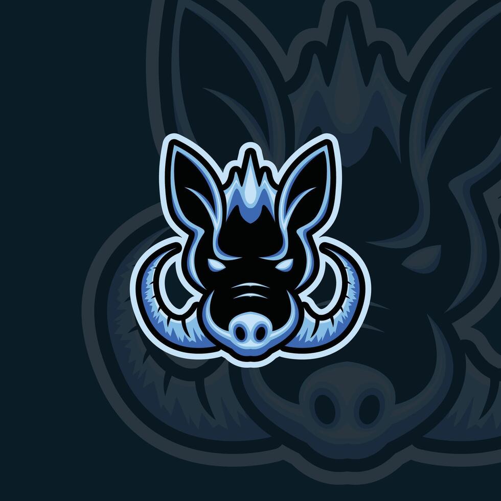 Pig Forest mascot logo vector