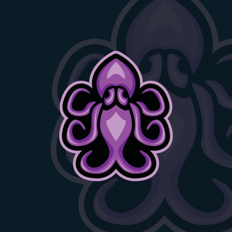 Octopus mascot logo vector