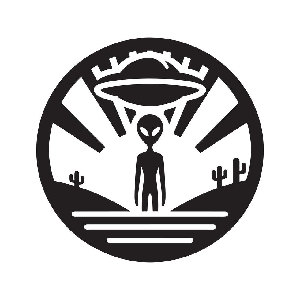 Professional Alien Sunset Black Image vector