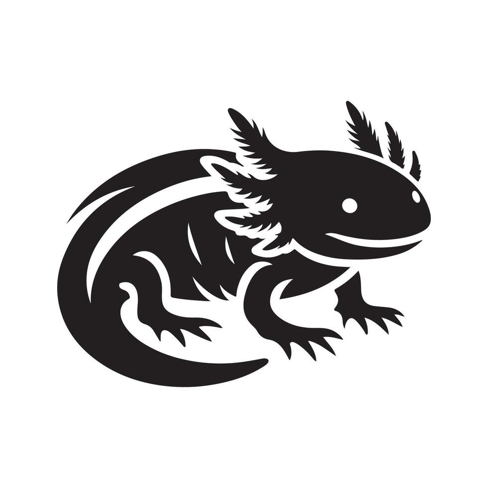 Axoloti Black Silhouette for Custom Projects vector