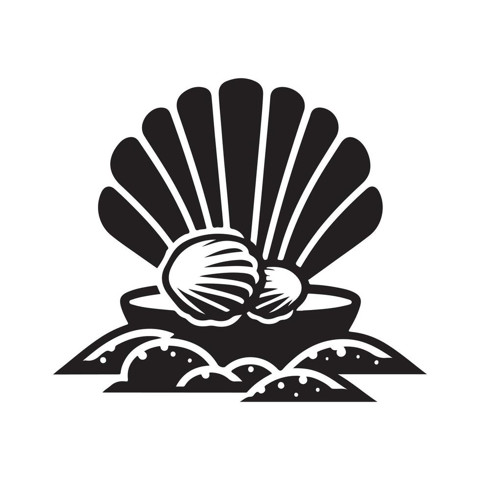 High Quality Clams Silhouette Image vector