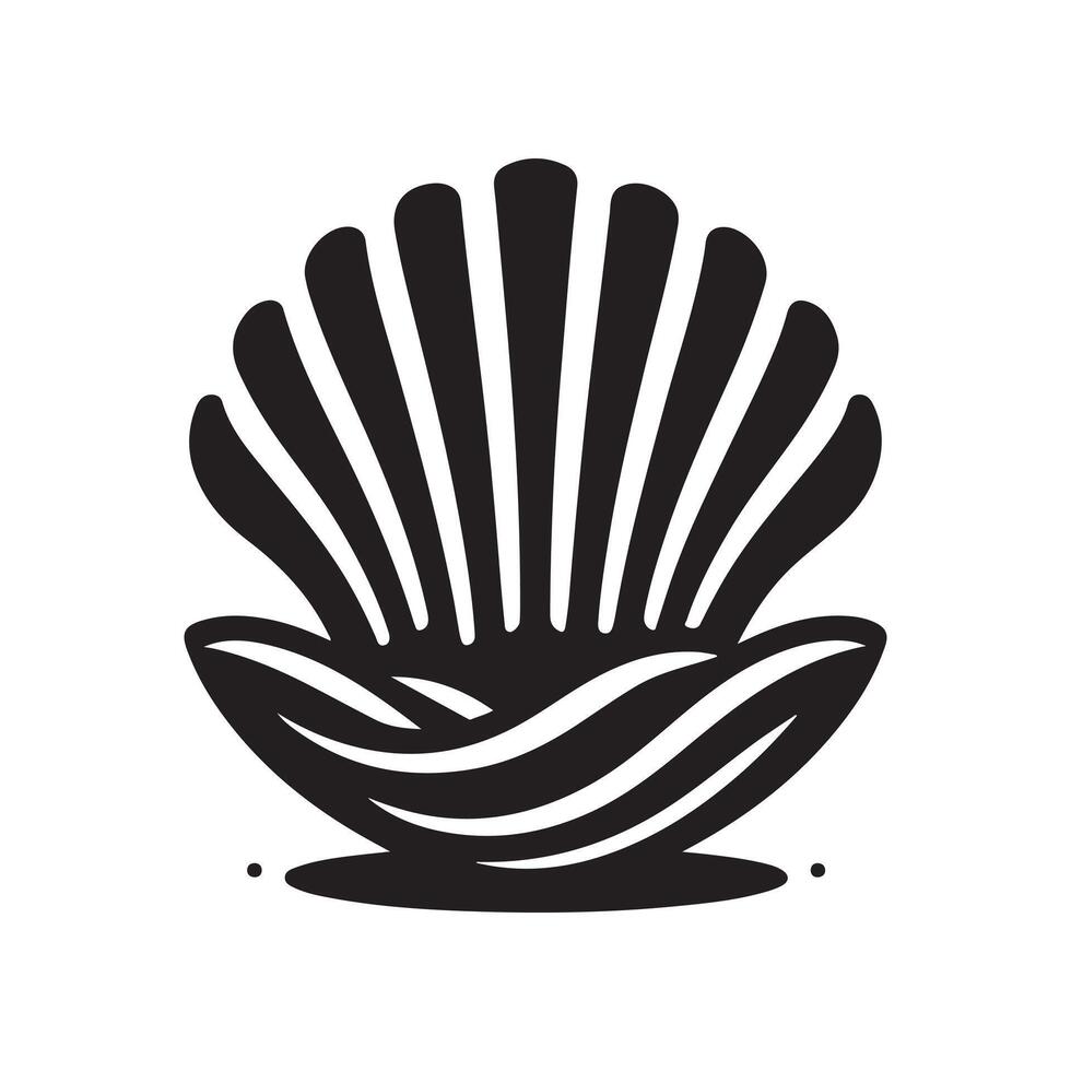 Black Clams Design for Logos vector