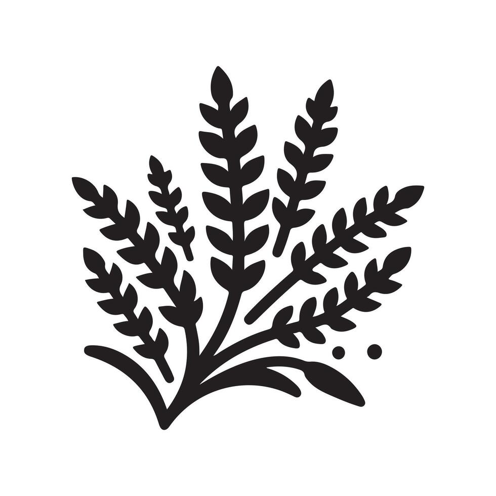 High Quality Illustration of Heather Silhouette vector