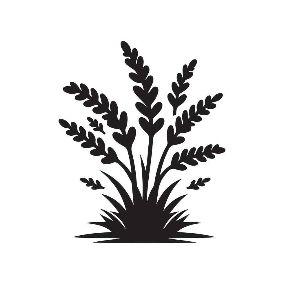Black Heather Silhouette for Print and Web Use vector