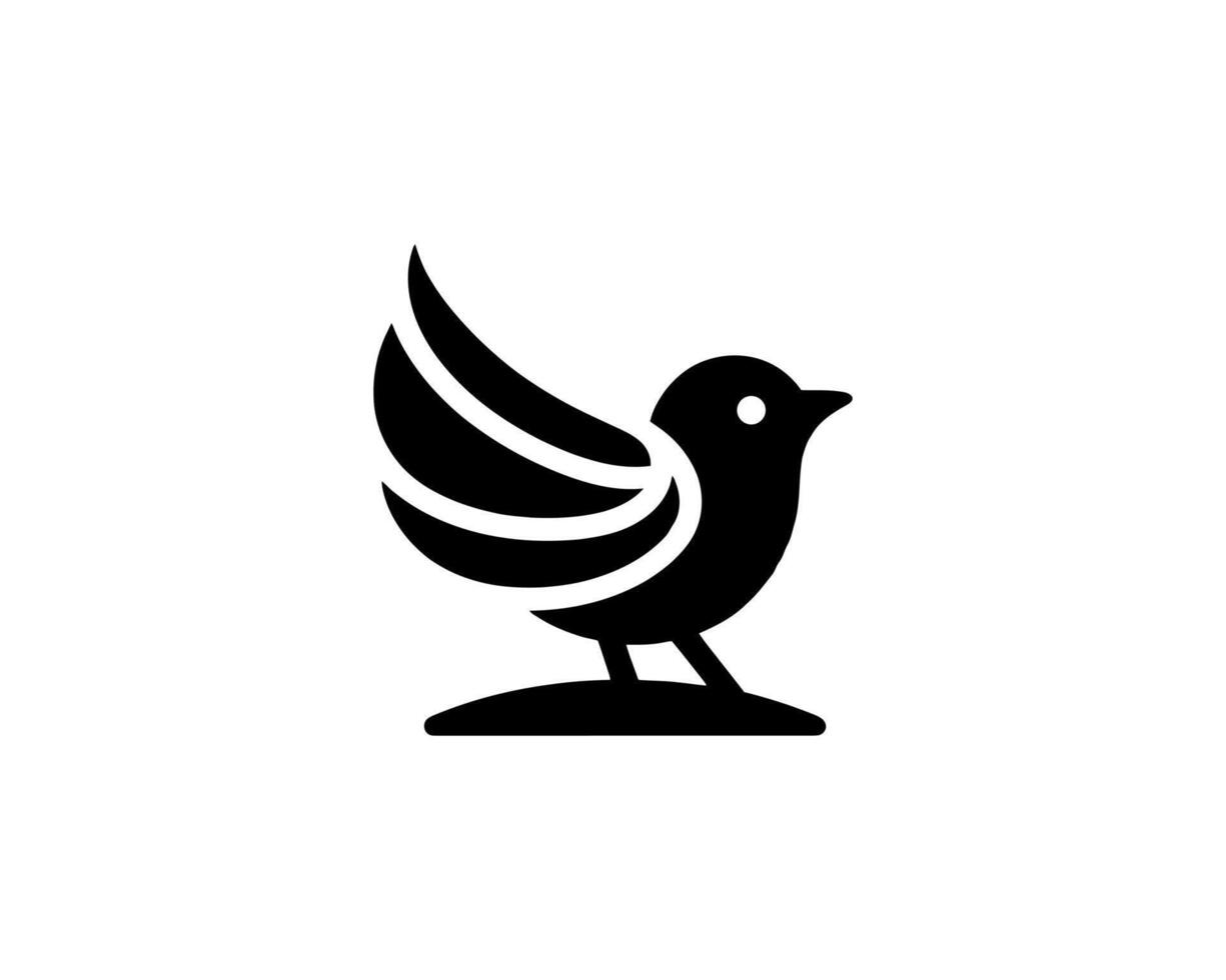 A black bird logo on a white background vector