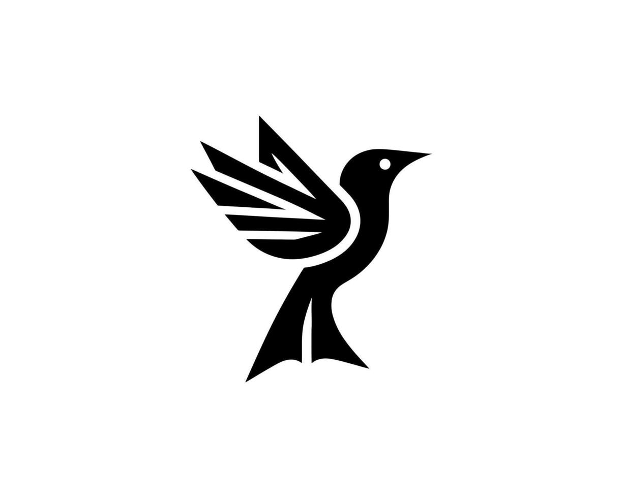 A black bird logo with a white background vector