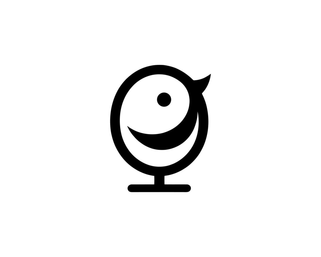 A black and white logo of a bird vector