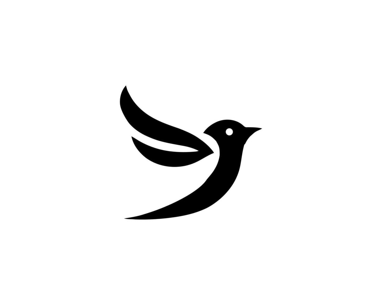 A black bird logo on a white background vector