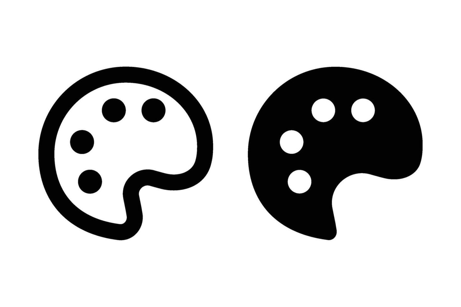 Palette icon. sign for mobile concept and web design. illustration vector