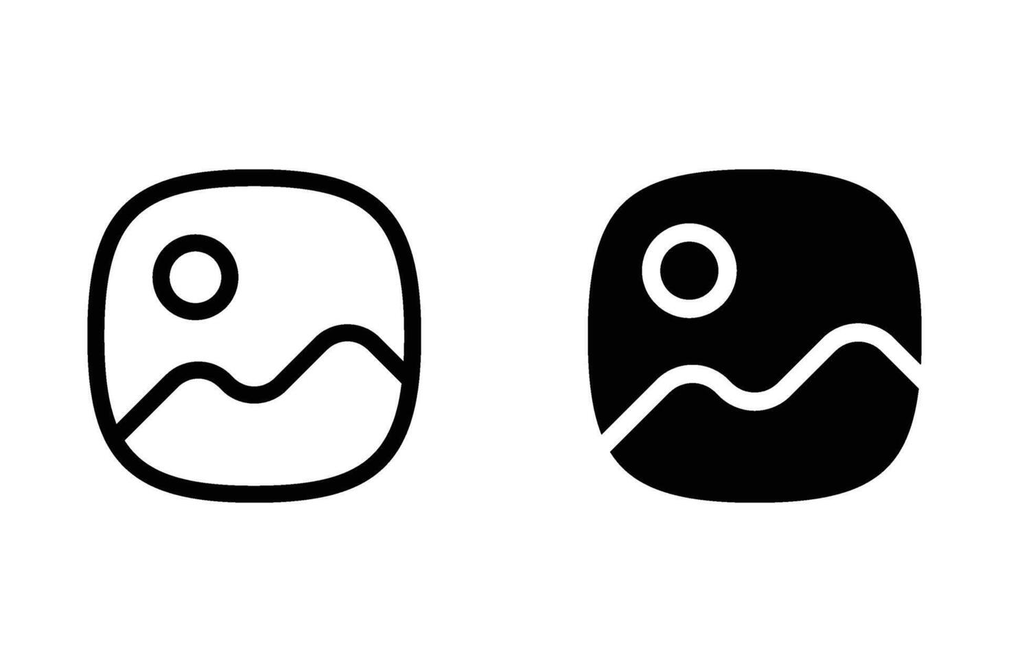 Picture icon graphic design template isolated. photography icon. Picture coming soon. Means that no photo. Missing image signed or uploading No image available or folder archive vector