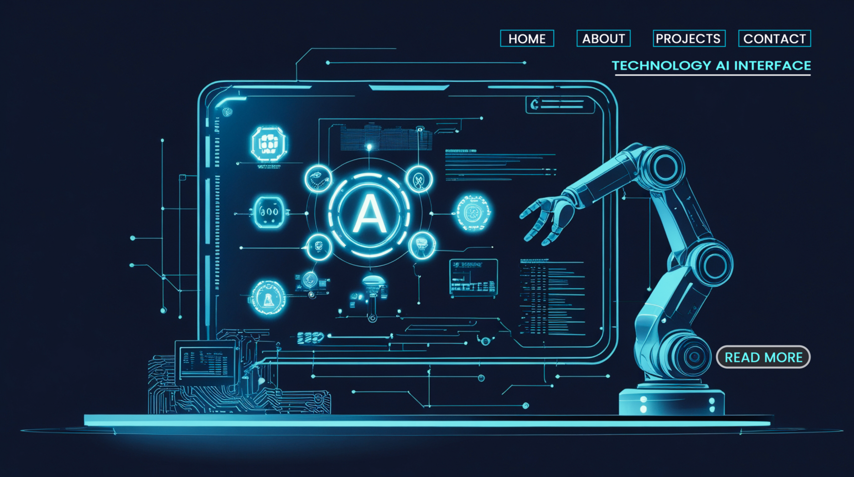 Networking and artificial intelligence in hi tech technology banners with futuristic elements psd