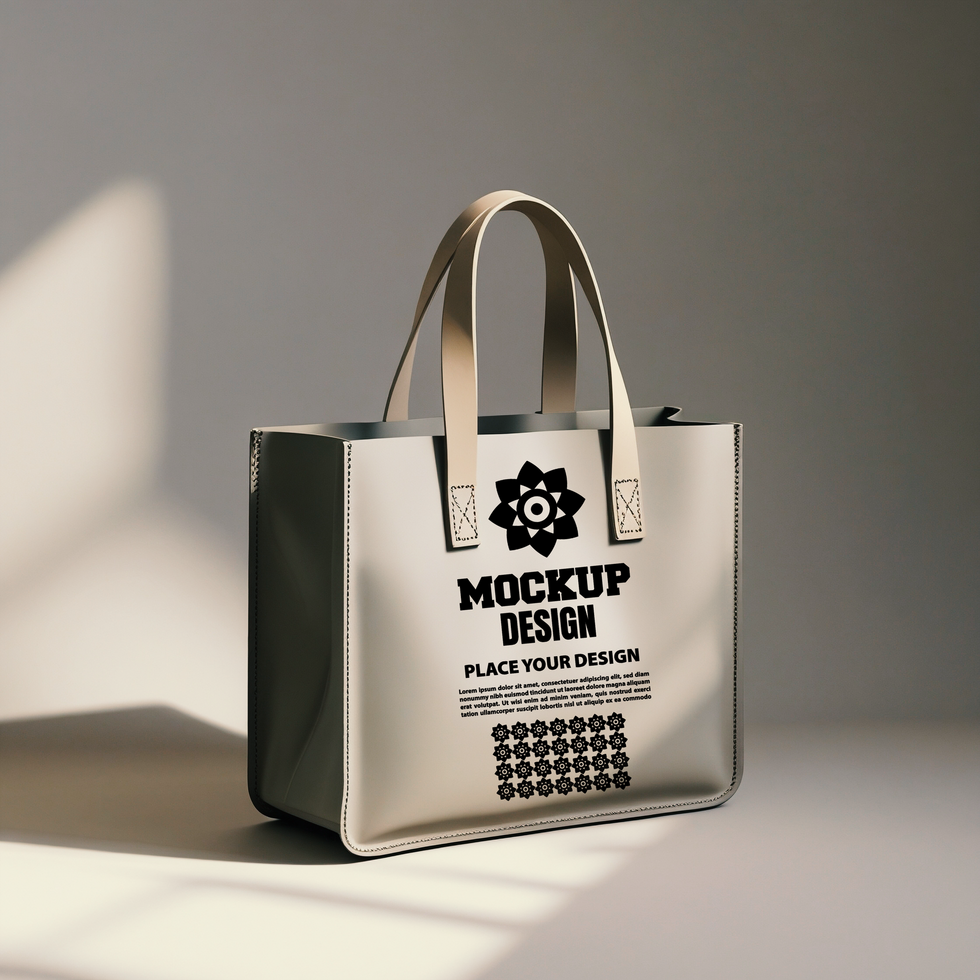 Elegant tote bag mockup for presenting tote bag branding and merchandise designs psd