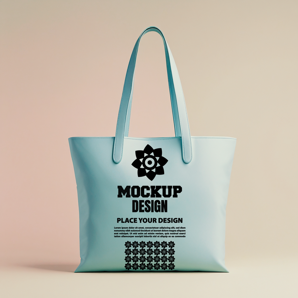 Ladish Tote bag mock up with a stylish pink tote bag perfect for showcasing branding ideas psd