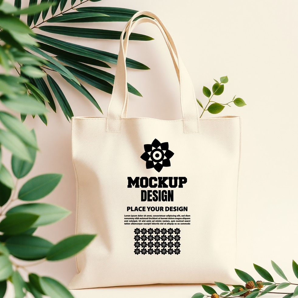 Clean tote bag mock up displaying a stylish tote bag perfect for branding advertisement and design psd