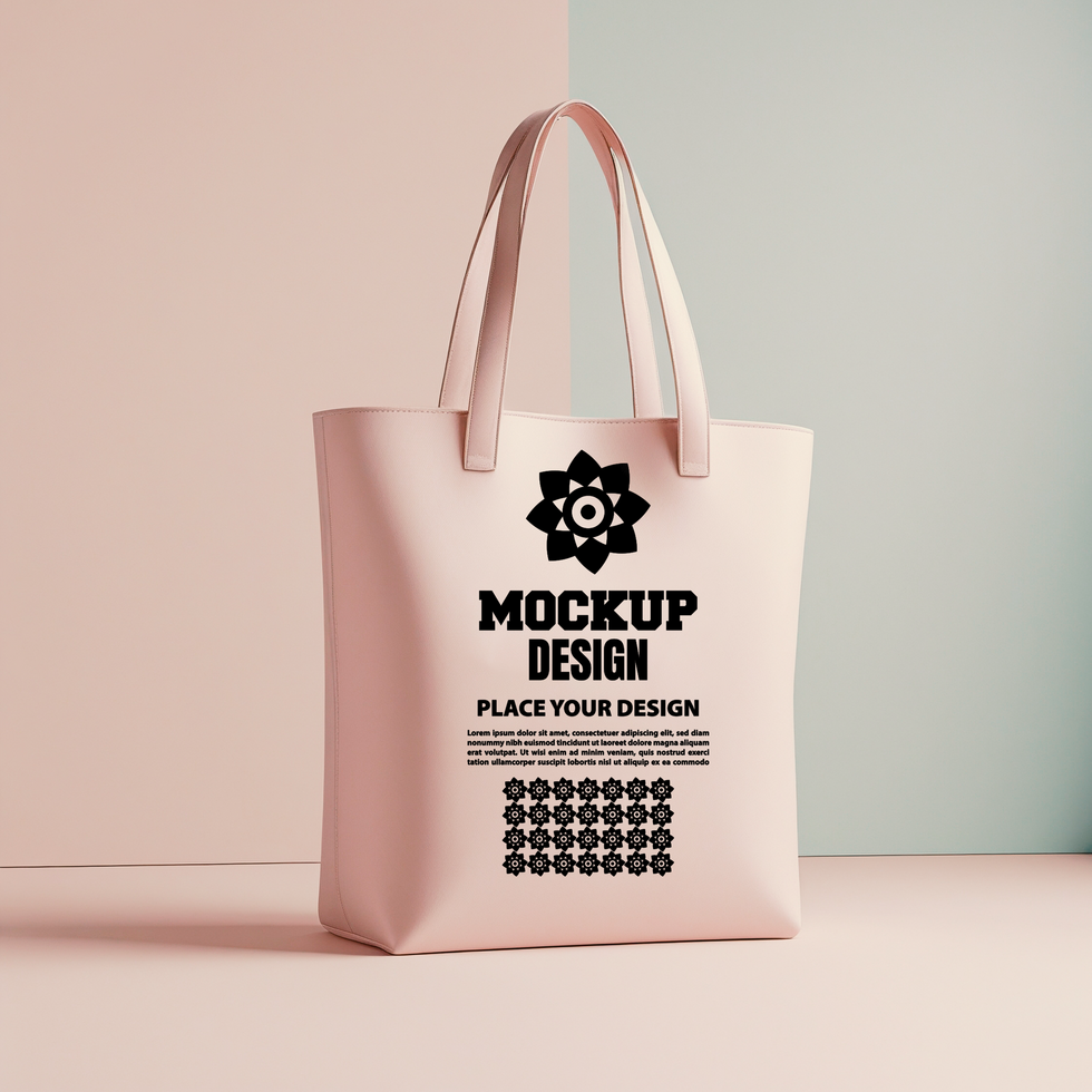 Tote bag mockup displaying a white tote bag for marketing and textile industry presentations psd