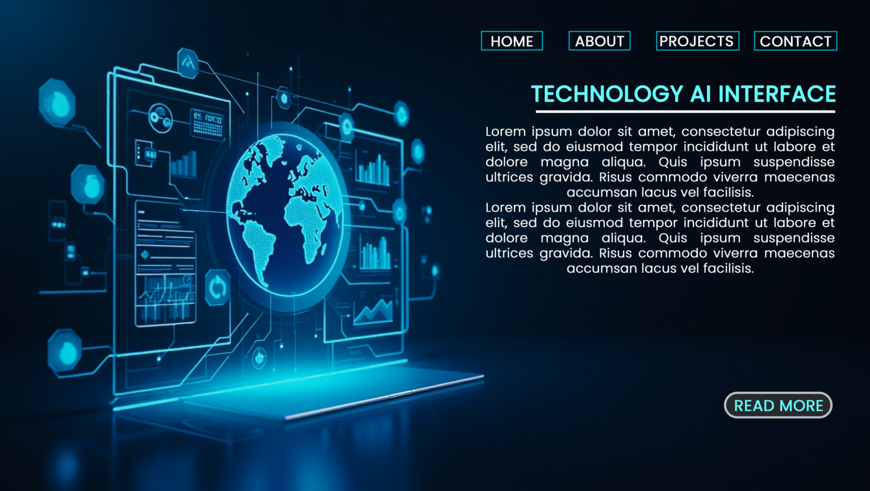 Technology banners with hi tech artificial intelligence and digital innovation in futuristic style psd