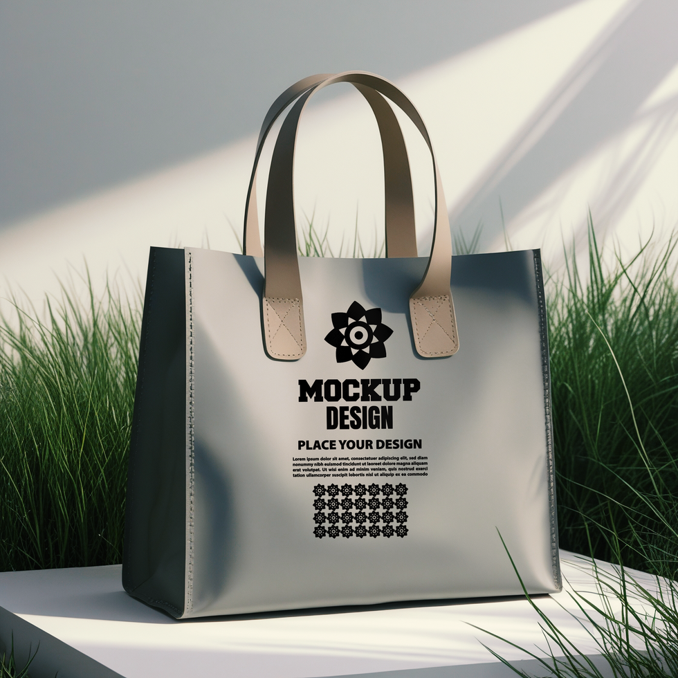 Tote bag mockup designed for displaying tote bag designs in an advertising template psd