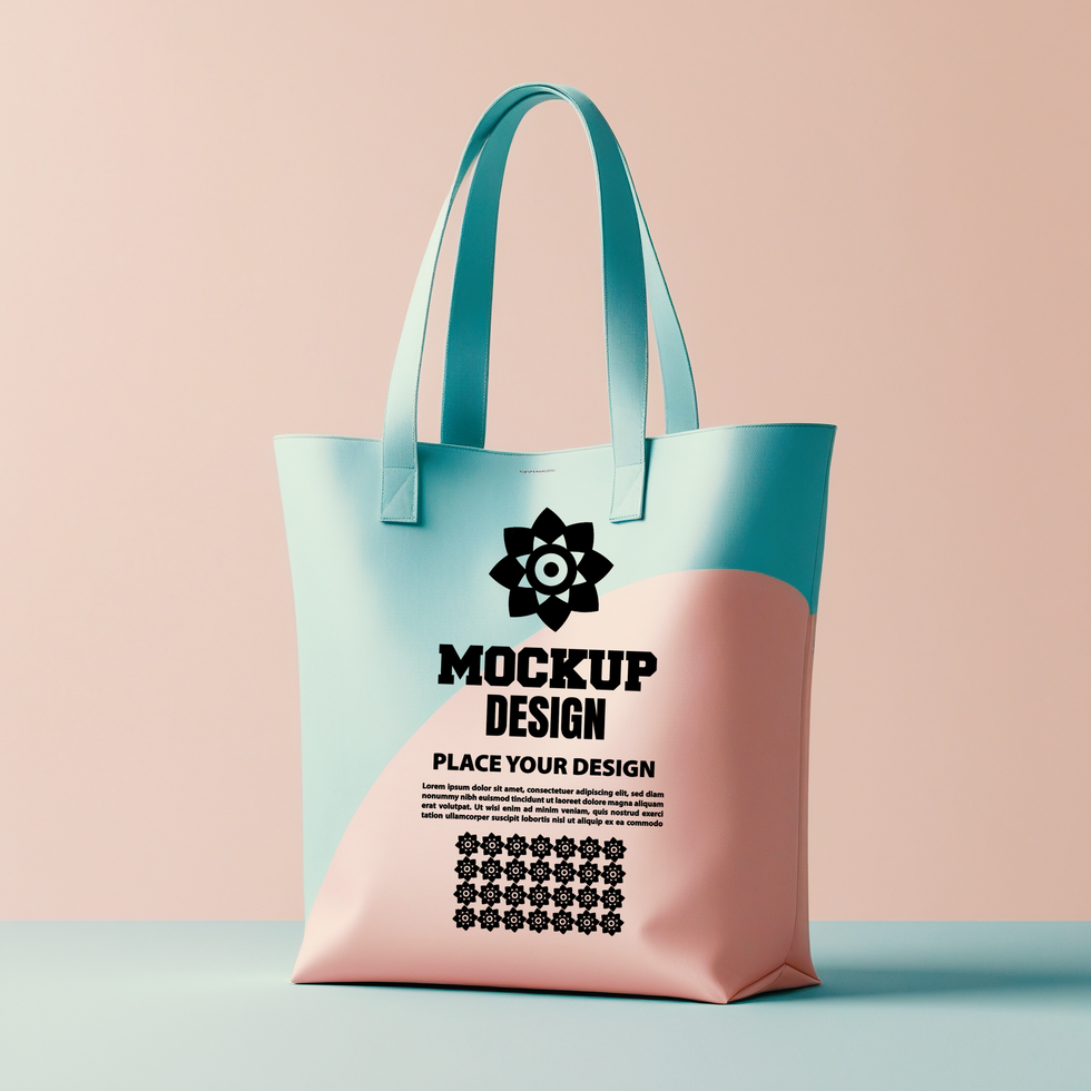 Tote bag mock up with a premium fabric tote perfect for showcasing branding advertisement and design psd