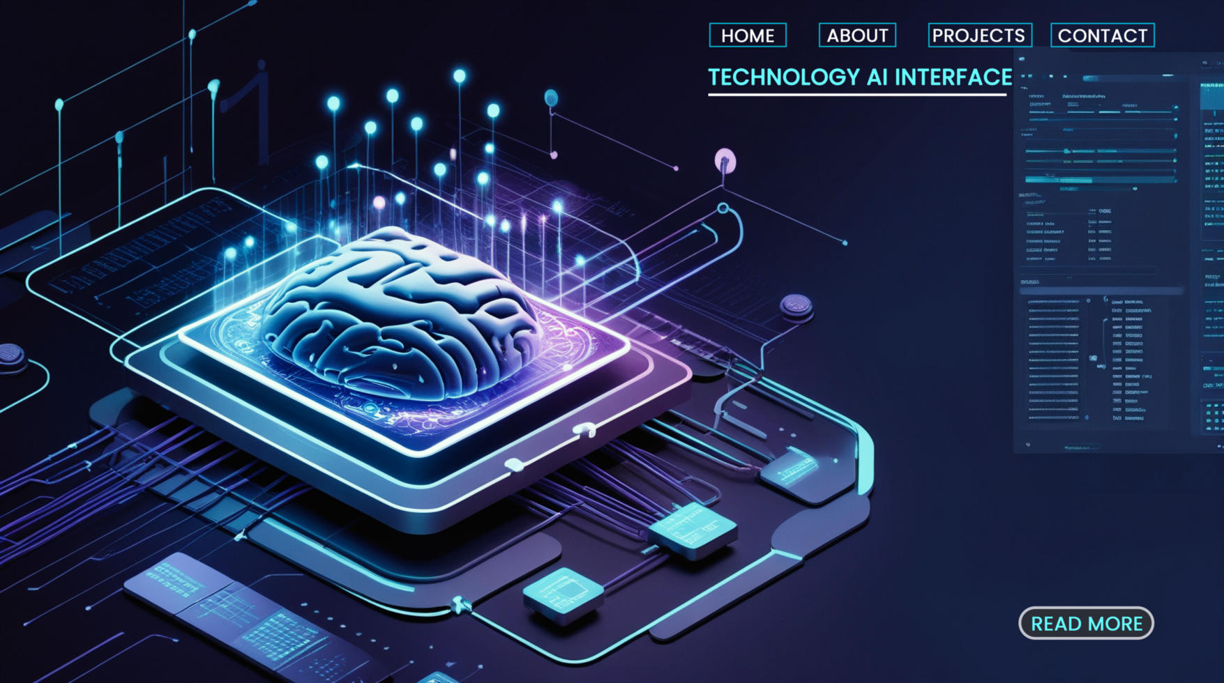 Artificial intelligence in digital futuristic hi tech technology banners with cyber innovation psd