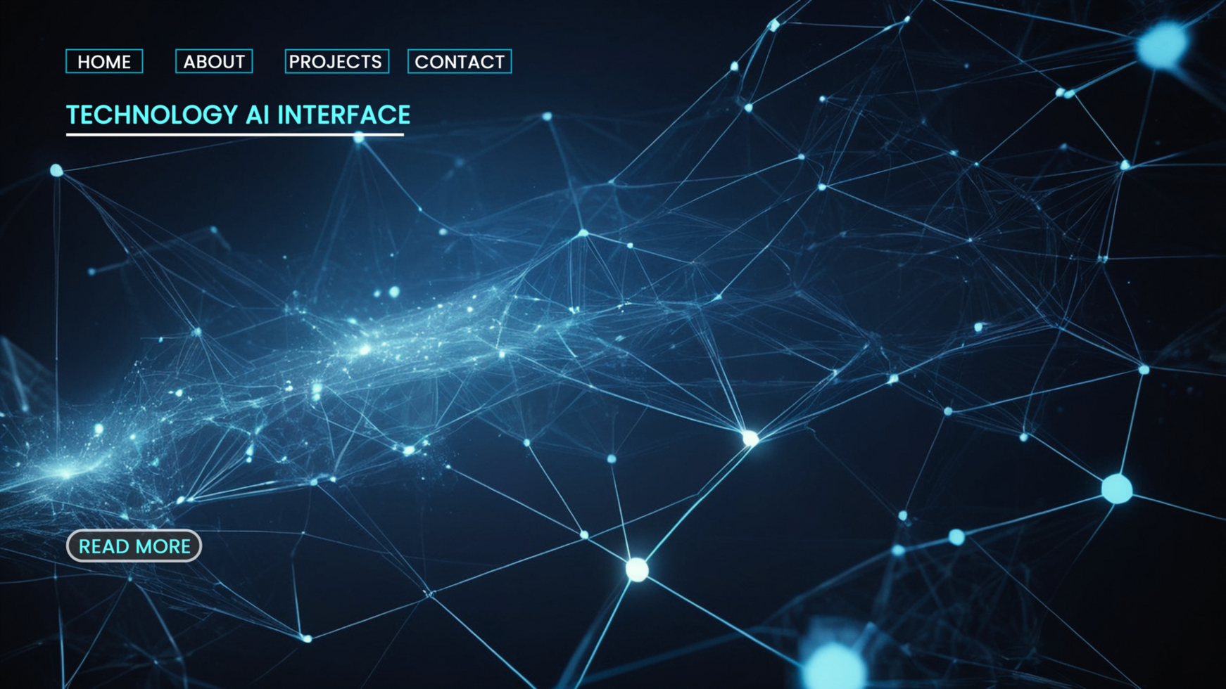 Digital futuristic technology web home page banners with artificial intelligence and hi tech cyber innovation psd