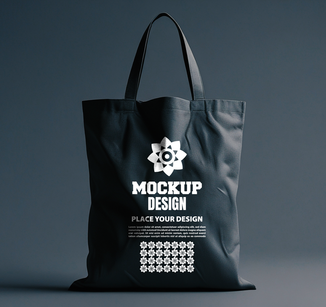 Clean tote bag mock up with an isolated white tote bag perfect for branding and advertising use psd