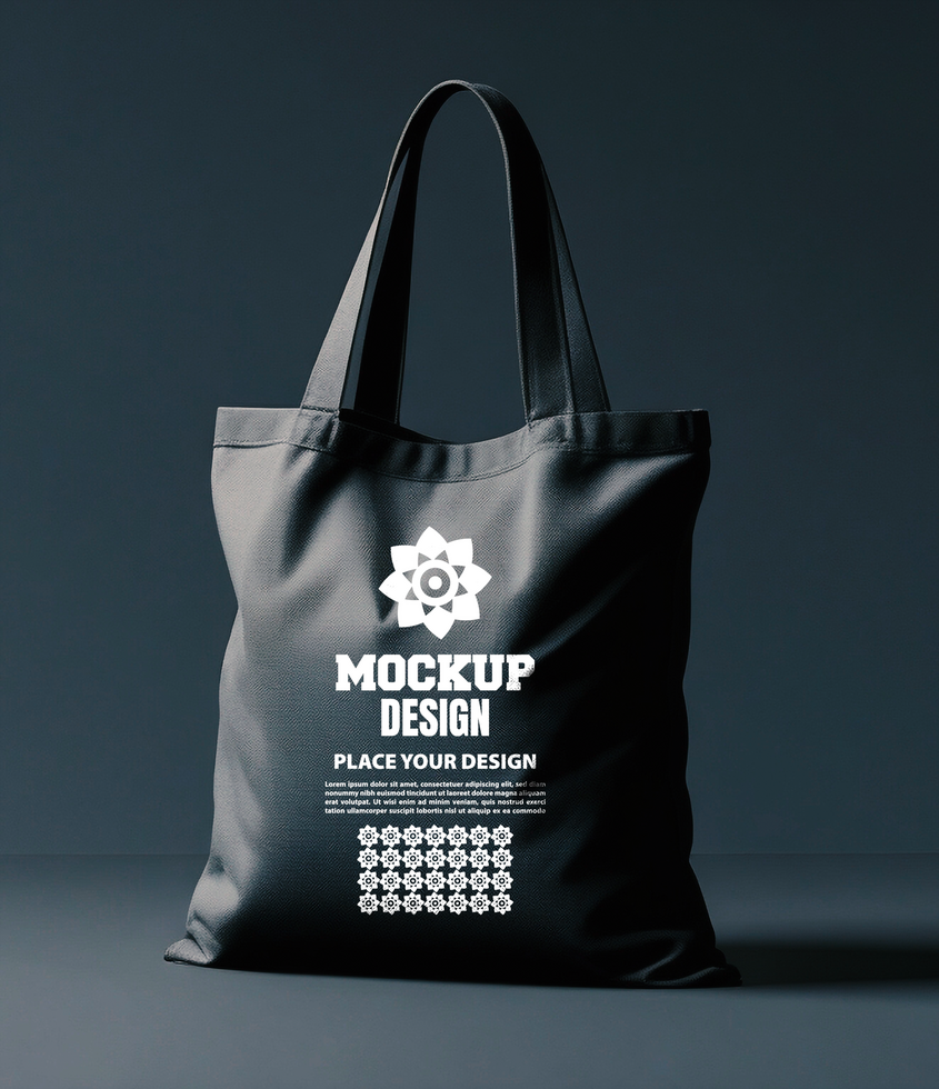 Simple tote bag mock up featuring a fabric shopping bag for packaging and promotional marketing psd