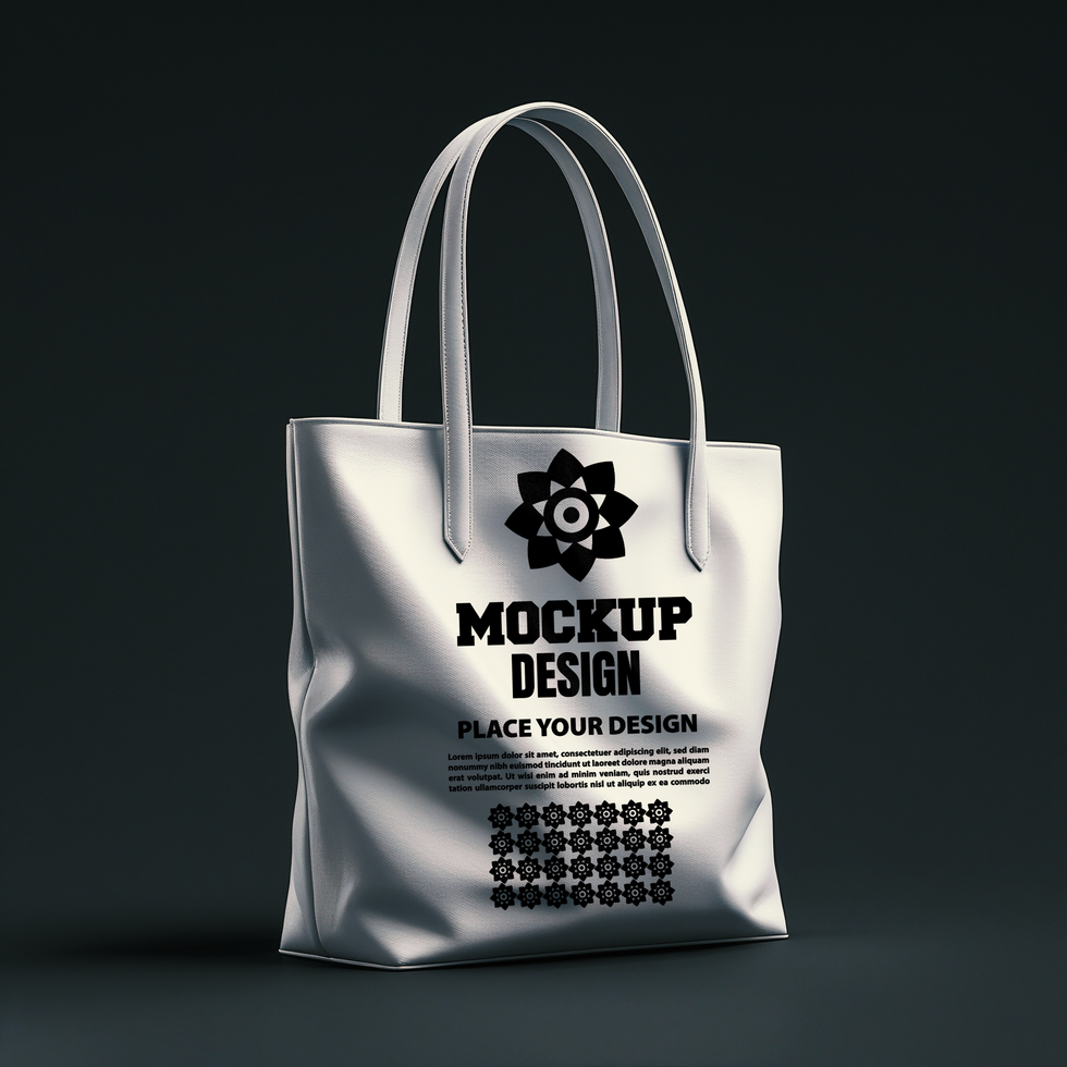 Tote bag mockup with a customizable tote bag for design portfolios and presentations psd
