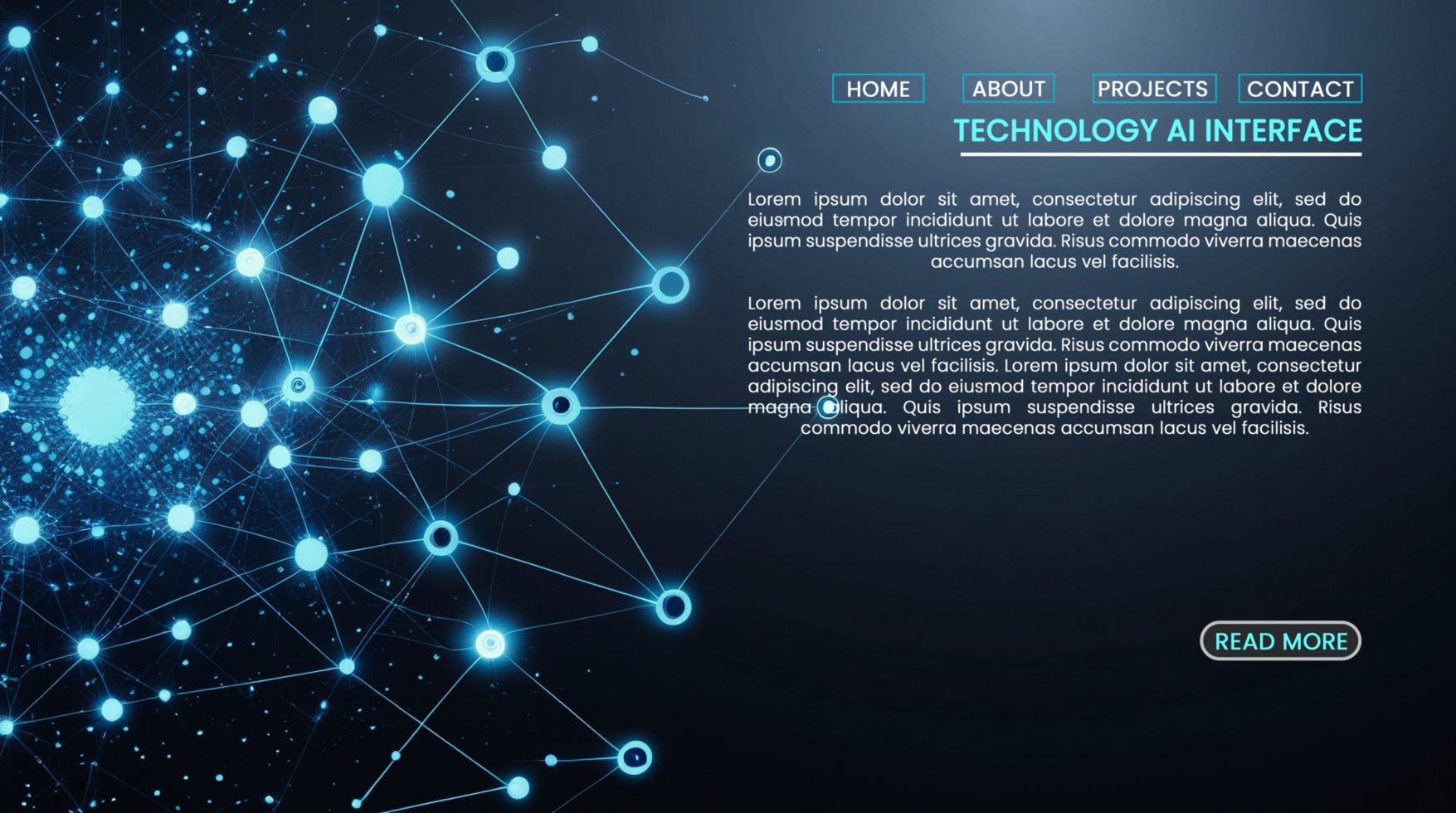 Hi tech futuristic technology banners featuring artificial intelligence and cyber innovation web home page psd