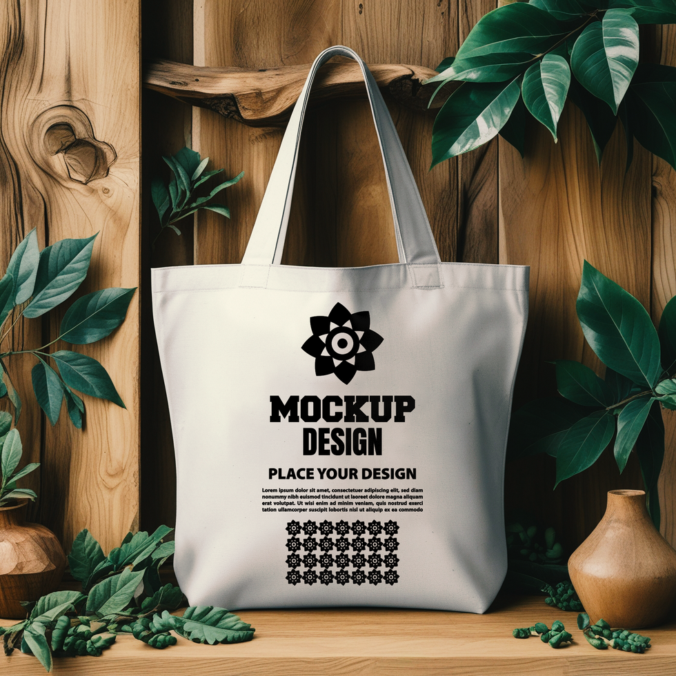 High resolution tote bag mock up featuring a stylish fabric tote for promotional branding purposes psd