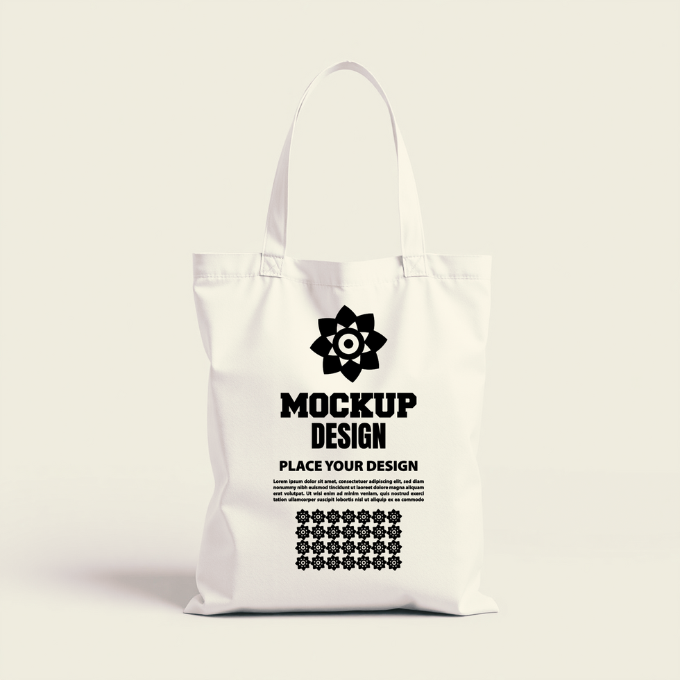 Simple tote bag mock up displaying a clean isolated white tote bag for branding and packaging ideas psd