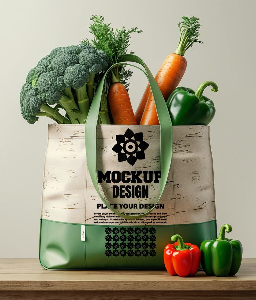 Tote bag mockup displaying a fashionable tote bag for branding and customer marketing psd