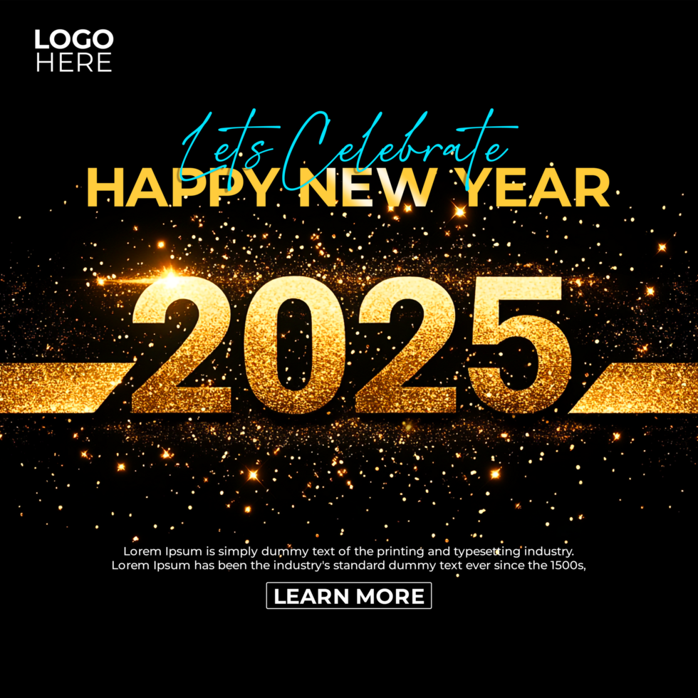 Premium New Year 2025 Celebration Banner psd