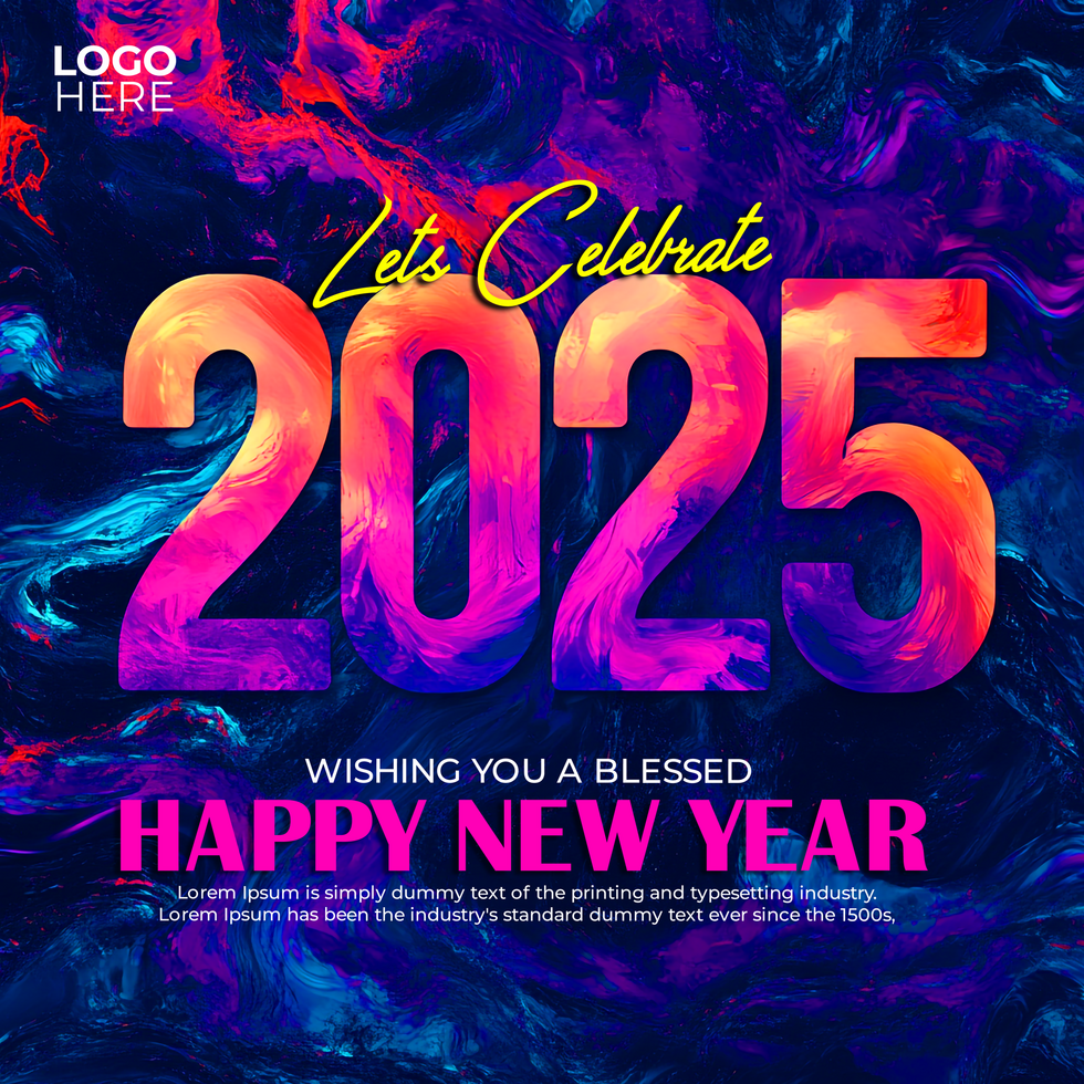 New Year Eve 2025 Festive Party Banner Template psd