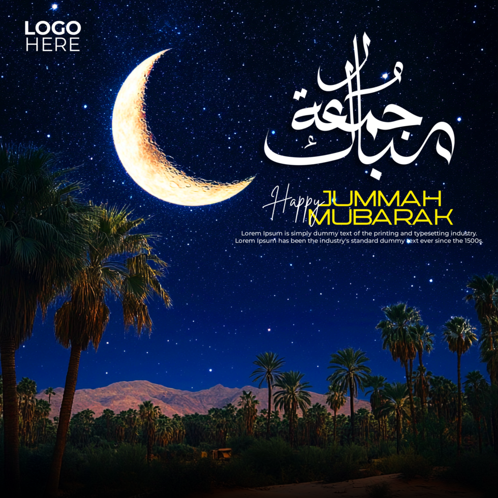 Jummah Mubarak Special Post and Banner Design psd