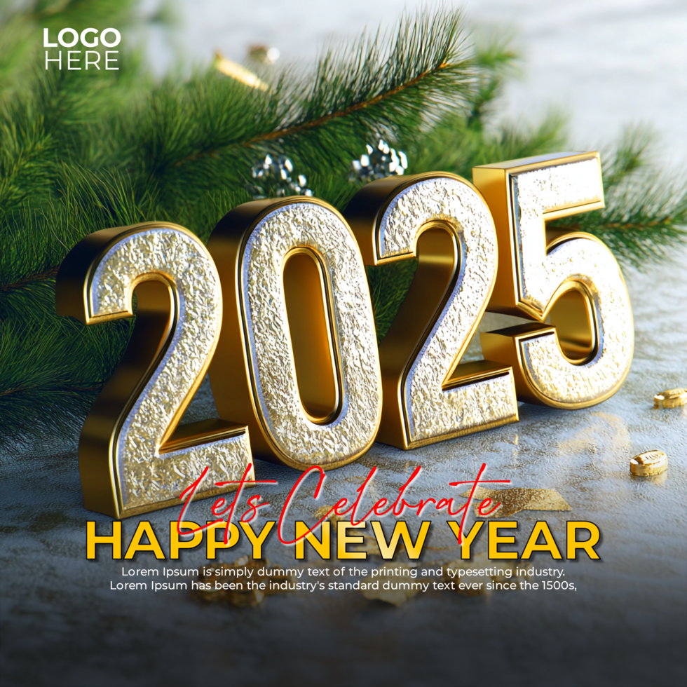 Welcome 2025 in Style with This Festive Post psd