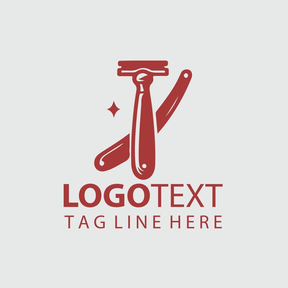 Straight Edge Shaving Logo vector