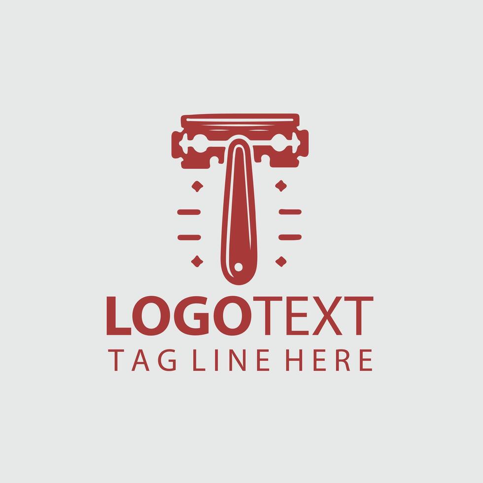 Steel Shave Straight Razors Logo vector