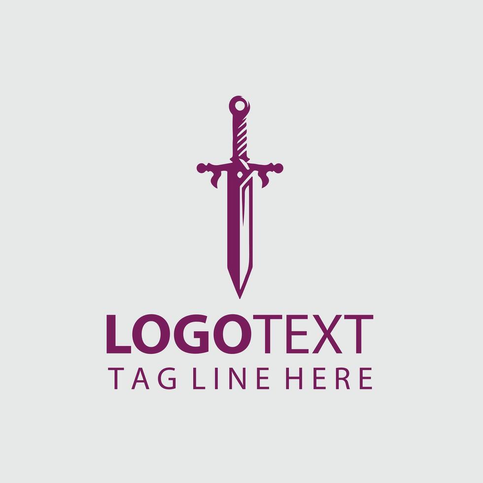 Silent Strike sword logo design vector