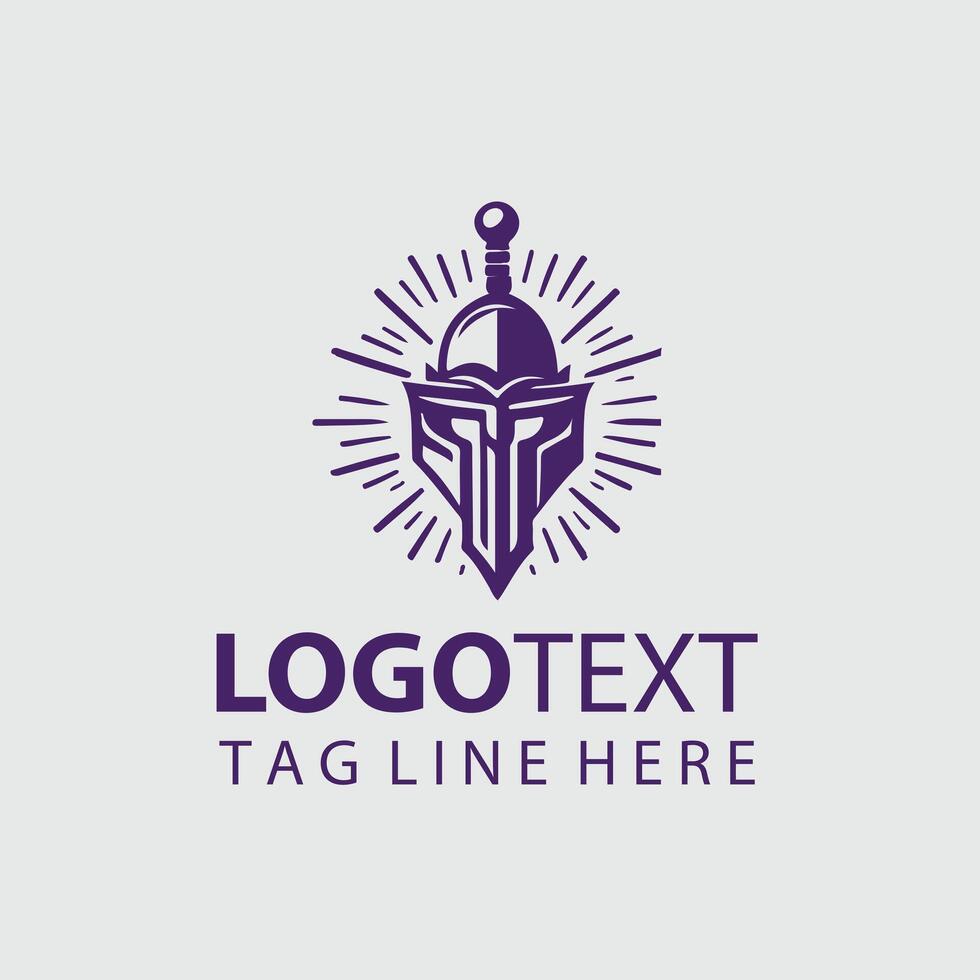 Voidpiercer sword logo design vector
