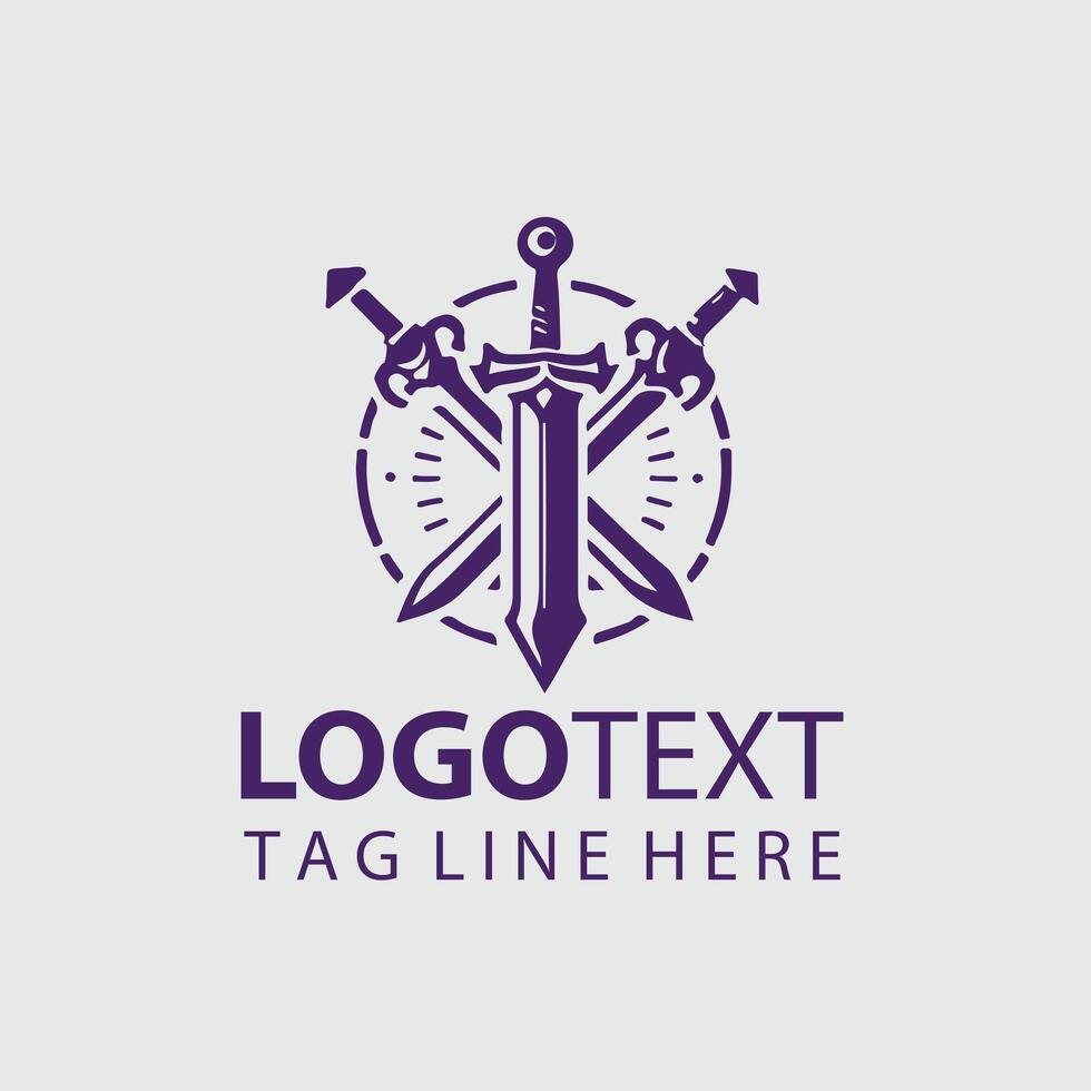 Ghoststrike Sword sword logo design vector