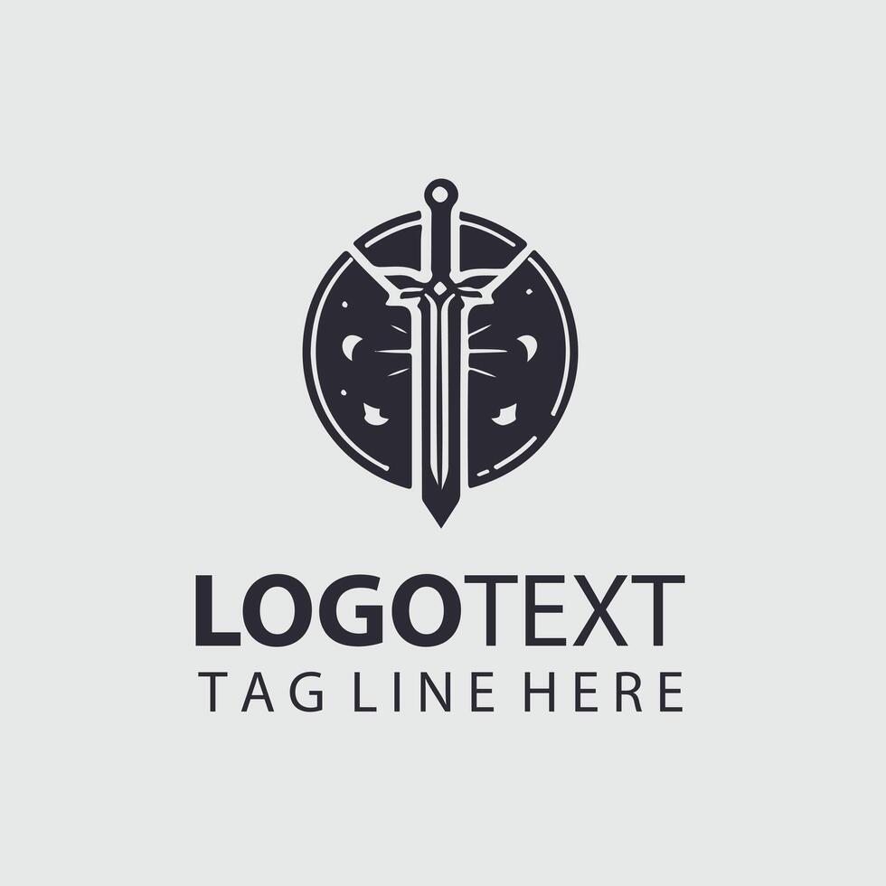 Ironclad Blade sword logo vector