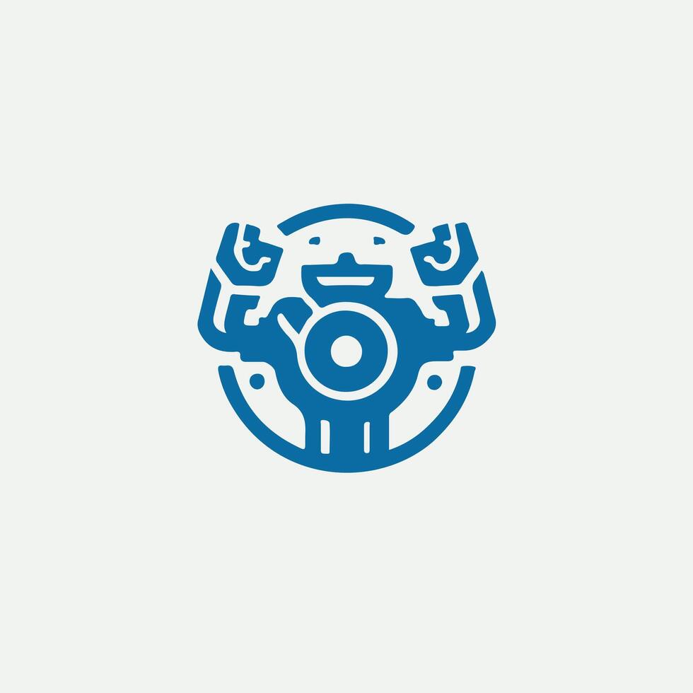 Cyborg X Robot Logo vector