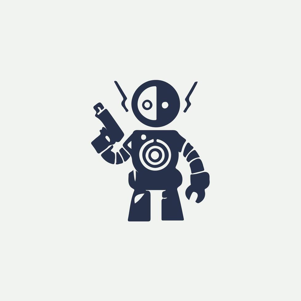 CybotX Robot Logo Design vector