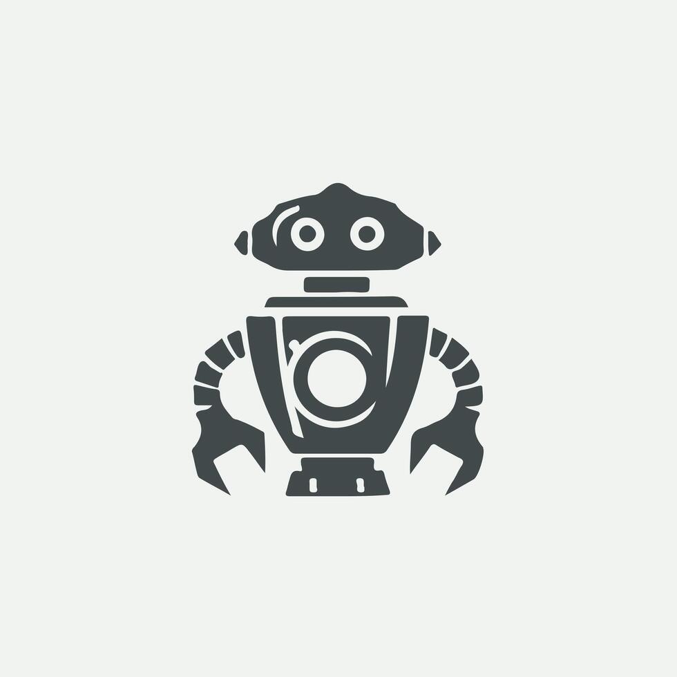 AI Bots Robot Logo Design vector