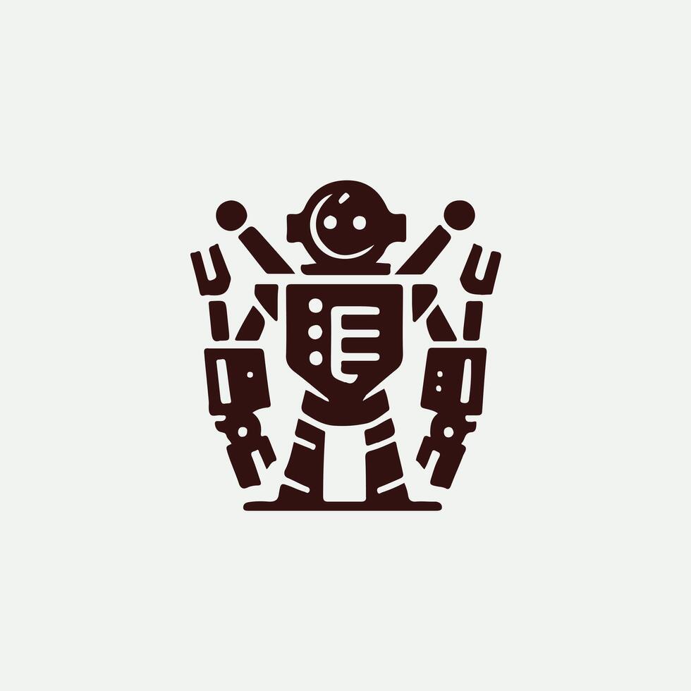 Core Robot Logo Design vector